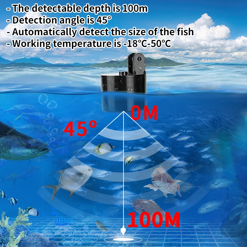 Alarm 100M Portable Sonar Fish - Fishing Depth Finder review and price
