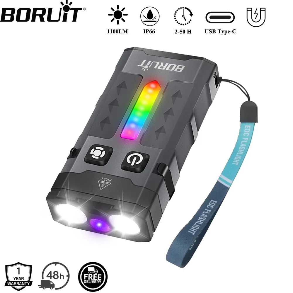 BORUiT EV20 1100LM EDC UV Keyc - Fishing Light review and price