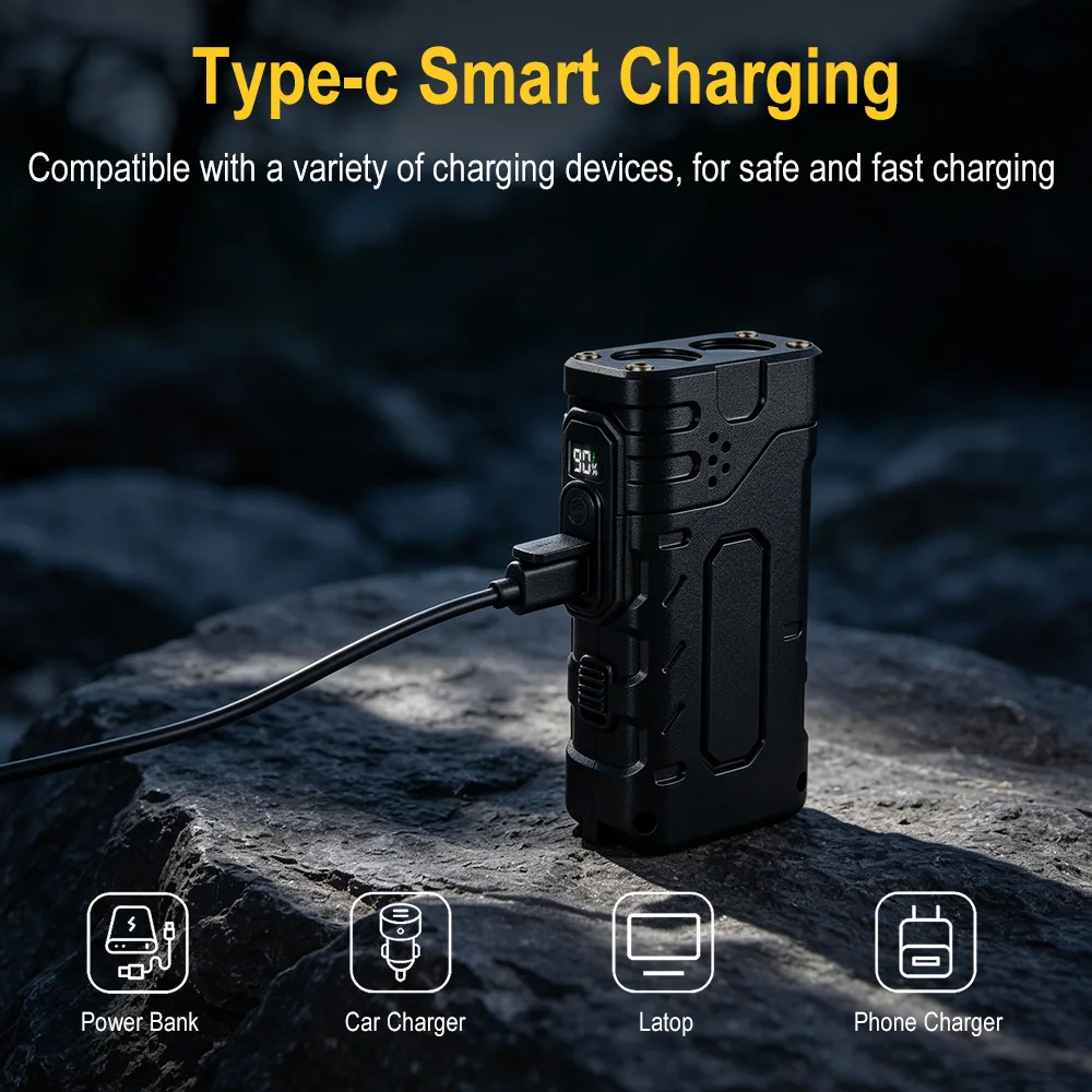 BORUIiT Hand Crank EDC LED Fla - Fishing Light review and price