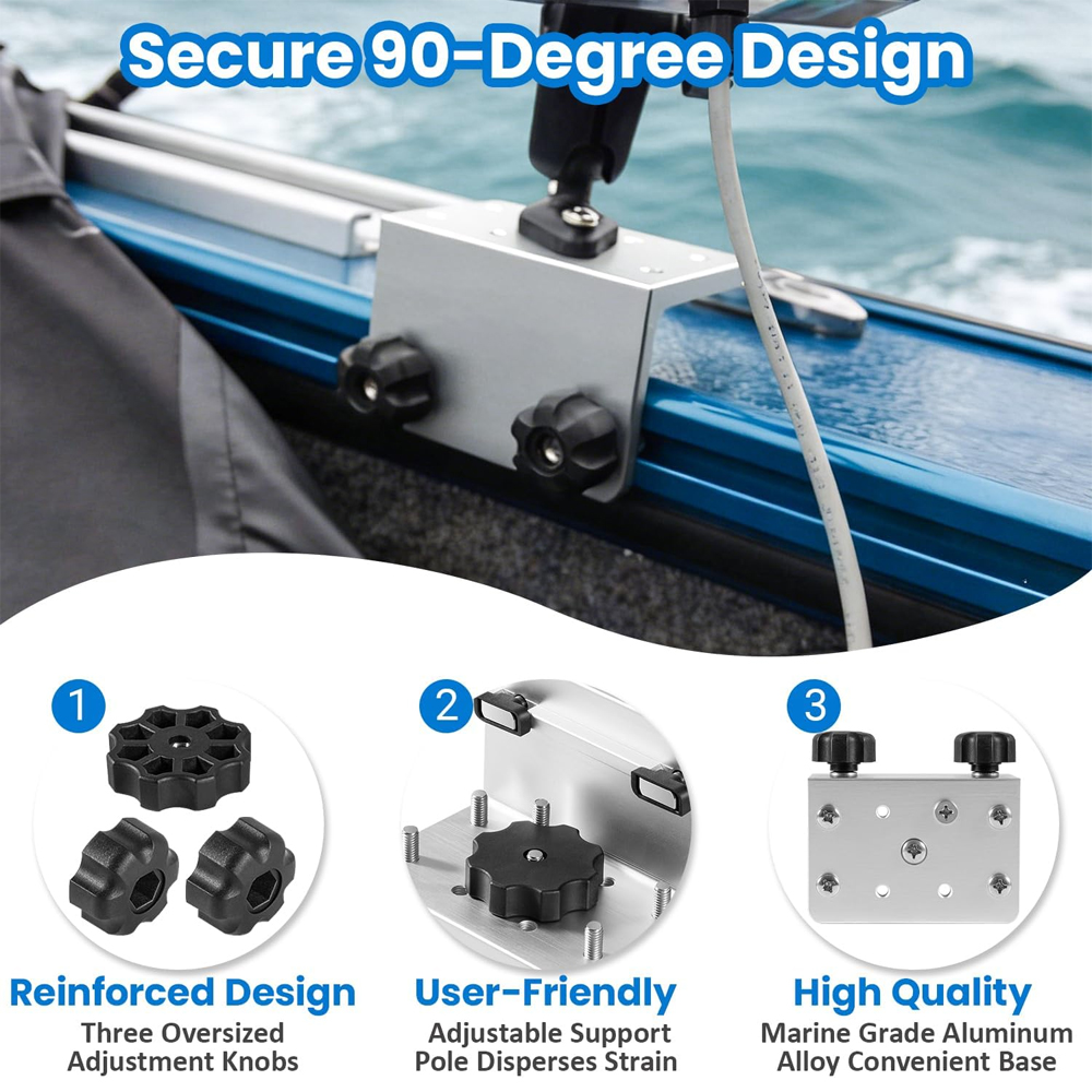 2 Pack 90° Boat Gunnel Track M - Fish Finder Mount review and price